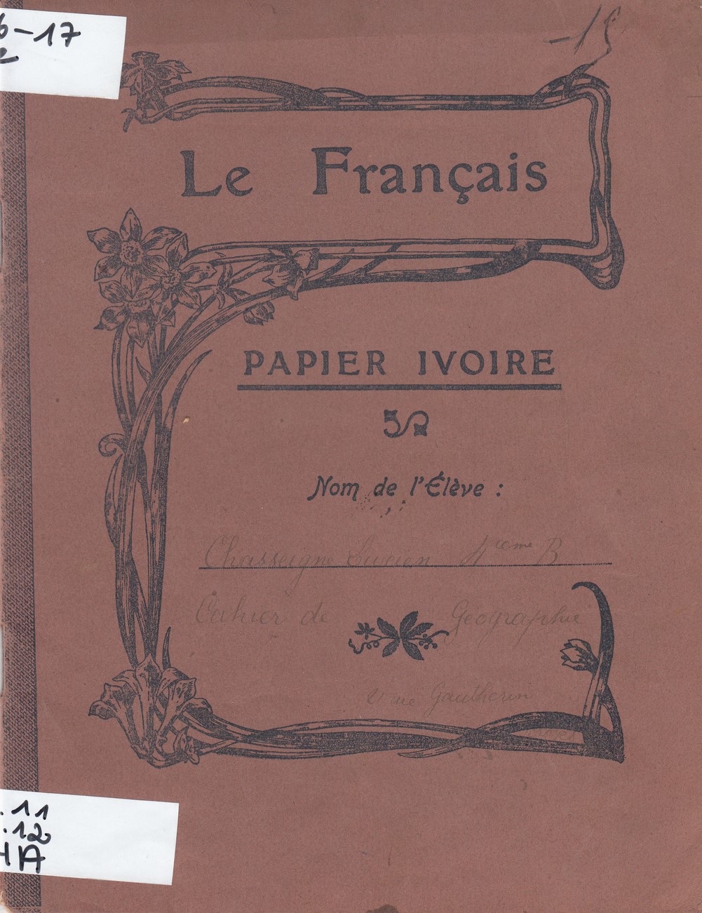 Cahier Le Français