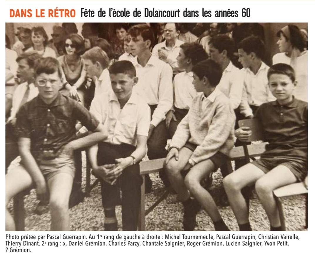 Fête de l'école de Dolancourt dans les années 60