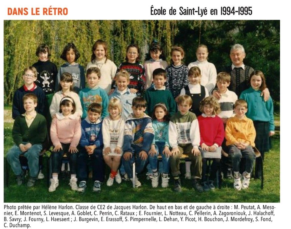 École de Saint-Lyé en 1994-1995